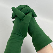 Load image into Gallery viewer, Vintage Forest Green Nylon Gloves - Great Vintage Accessory