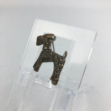 Load image into Gallery viewer, 1940s Punched Steel Terrier Dog Brooch