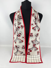 Load image into Gallery viewer, Original 1970's Does 1930's Black, Red and Cream Celia Birtwell Floral Scarf or Headscarf
