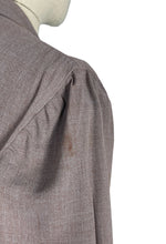 Load image into Gallery viewer, Original 1940's Brown and Pink Day Dress with Tie Belt and Glass Buttons - Bust 40"