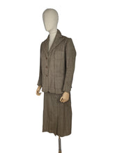 Load image into Gallery viewer, Original 1930's Stylish Dark Brown and Light Brown Tweed Walking Suit - Bust 38