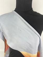 Load image into Gallery viewer, Original 1930's Silk Pointed Cravat - Beautiful Vintage Pointed Scarf in Blue and Yellow