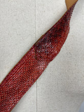 Load image into Gallery viewer, Original 1930's 1940's Red Snakeskin Belt - Waist 28 29 30 31 32
