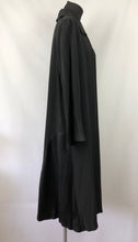 Load image into Gallery viewer, 1920s 1930s Black Textured Crepe Coat with Gold Lining and Glass Buttons - Bust 38 40