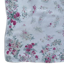 Load image into Gallery viewer, Original 1940's or 1950's Floral Silk Crepe Hanky in Soft Pink and White - Great Gift Idea