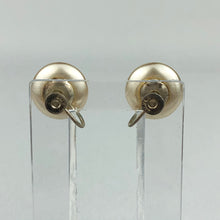 Load image into Gallery viewer, Vintage Faux Pearl Classic Button Earrings on Silver Screw Backs
