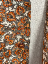 Load image into Gallery viewer, Original 1950's Artificial Silk Blouse in Autumnal Print - Button Back with Bow Detail - Bust 40