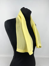 Load image into Gallery viewer, Original 1930's  Soft Yellow Semi Sheer Chiffon Scarf or Headscarf