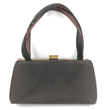 Load image into Gallery viewer, 1940s 1950s Chocolate Brown Corde Style Handbag