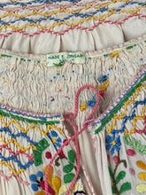 Load image into Gallery viewer, Original 1930’s Hungarian Embroidered Blouse in Pale Pink Crepe - Petite