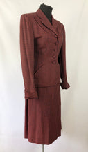 Load image into Gallery viewer, 1940s Black and Red Check Suit in Fine Wool - 36 38