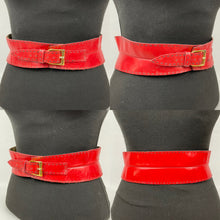 Load image into Gallery viewer, Fabulous 1950s Lipstick Red Leather Waist Cincher Belt - Waist 24 25 26