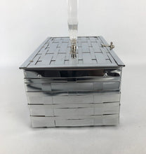 Load image into Gallery viewer, 1950s Woven Metal Box Bag with Clear Lucite Handle