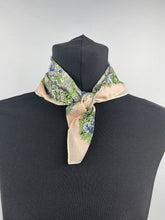 Load image into Gallery viewer, Vintage Italian Neckerchief in Pink, Green, White and Blue - Pretty Headscarf