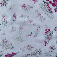 Load image into Gallery viewer, Original 1940's or 1950's Floral Silk Crepe Hanky in Soft Pink and White - Great Gift Idea