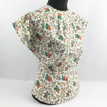 Load image into Gallery viewer, Reproduction 1940's Autumnal Print Feed Sack Blouse B34 B36