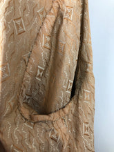 Load image into Gallery viewer, 1920s 1930s Black Textured Crepe Coat with Gold Lining and Glass Buttons - Bust 38 40