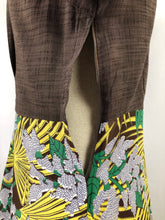 Load image into Gallery viewer, Original 1940s Summer Dress in Brown and Green Tropical Print - Bust 38 40