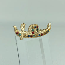Load image into Gallery viewer, Vintage Gondola Brooch Set With Multicoloured Paste