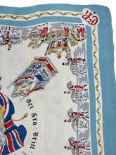 Load image into Gallery viewer, Original 1953 Queen Elizabeth II Coronation Commemorative Scarf with The Coronation Chair