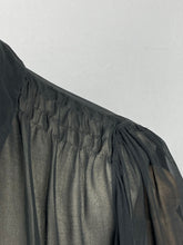 Load image into Gallery viewer, Original 1940s Black Chiffon Balloon Sleeved Blouse - Bust 34 35 36
