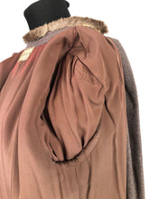 Load image into Gallery viewer, Exceptional 1940s Genuine Fur Trimmed Princess Coat and Dress Set by Reels of Milwaukee - B36