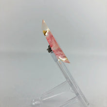 Load image into Gallery viewer, Original 1940s 1950s Reverse Carved Diamond Shaped Lucite Brooch with Vibrant Pink Flowers *