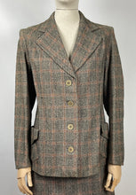 Load image into Gallery viewer, Original 1930s Black, Cream and Red Check Walking Suit - Bust 34 35