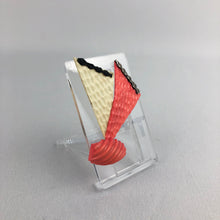 Load image into Gallery viewer, 1930s 1940s Cream and Coral Early Plastic Brooch