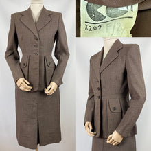 Load image into Gallery viewer, Original 1940s CC41 Brown Wool Suit - Bust 35 36
