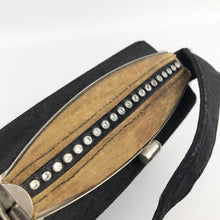 Load image into Gallery viewer, 1940s "Golden Age" Black Fabric Covered Box Bag with Paste Trim