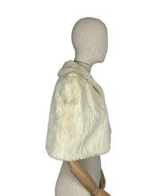 Load image into Gallery viewer, Original 1930's or 1940's Vintage White Ermine Fur Evening Cape - Beautiful Boxy Shape - Vintage Winter Wedding Cape