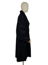 Load image into Gallery viewer, Original 1930's True Volup Inky Black Faux Fur Teddy Bear Coat by Corby - Bust 48*