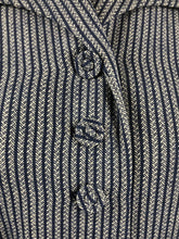 Load image into Gallery viewer, 1940s Blue and White Herringbone Stripe Wool Jacket - B38