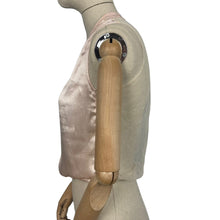 Load image into Gallery viewer, Original 1930's Pale Pink Satin Backed Crepe and Net Dickie Blouse - Bust 32 33 34