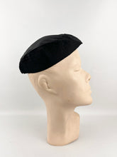 Load image into Gallery viewer, Original 1930s Seamed Grosgrain Evening Hat - Really Neat Little Piece