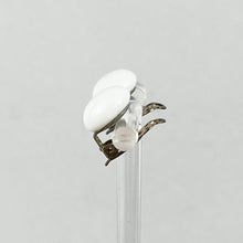 Load image into Gallery viewer, Vintage 1950's Smooth White Glass Clip-on Earrings