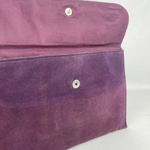 Load image into Gallery viewer, Original 1930's 1940's Purple Suede Clutch Bag with Matching Coin Purse *