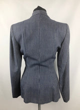 Load image into Gallery viewer, 1940s Blue and White Herringbone Stripe Wool Jacket - B38