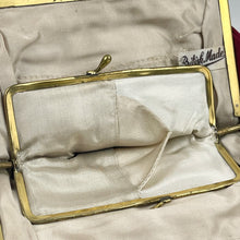 Load image into Gallery viewer, Original 1940's Burgundy Suede Set of Bag and Matching Gloves