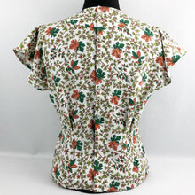 Load image into Gallery viewer, Reproduction 1940's Autumnal Print Feed Sack Blouse B34 B36