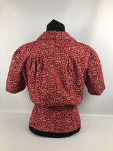 Load image into Gallery viewer, 1940s Reproduction Christmas Blouse in Riley Blake Cotton - Bust 38" 40"