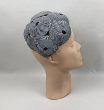 Load image into Gallery viewer, 1950s Blue Grosgrain Close Fitting Hat