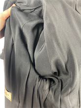 Load image into Gallery viewer, RESERVED FOR SAM Incredible Original 1930s Black Belted Wool Coat with Faux Fur Sleeves - Bust 34 35 36