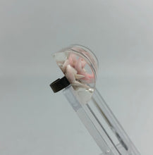 Load image into Gallery viewer, Original 1940s 1950s Rectangular Domed Reverse Carved Lucite Bar Brooch with Roses