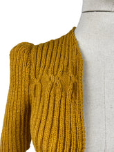 Load image into Gallery viewer, Reproduction Hand Knitted Bolero in Mustard - Bust 36 38 40