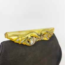Load image into Gallery viewer, Original 1940's American Made Black Fabric Bag with Huge Chunky Apple Juice Bakelite Clasp *