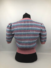 Load image into Gallery viewer, Reproduction 1940s Waffle Stripe Jumper Knitted from a Wartime Pattern - B38 40 42