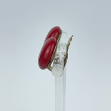 Load image into Gallery viewer, Vintage Cherry Red Class Clip-on Earrings