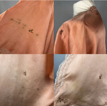 Load image into Gallery viewer, 1920s Apricot Coloured Pure Silk Bed Jacket with Floral Embroidery -  Bust 36" 38" 40"